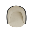 Poltrona Giratória 87cm Heidi Courino Preto | Boucle Suave Of